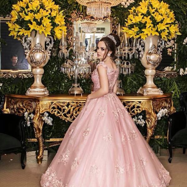 Vestido Festa Princesa Tule Brilho Glitter Debutante 15 Anos