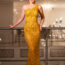 Vestido Sereia Amarelo em Pedrarias. Coleção Unique